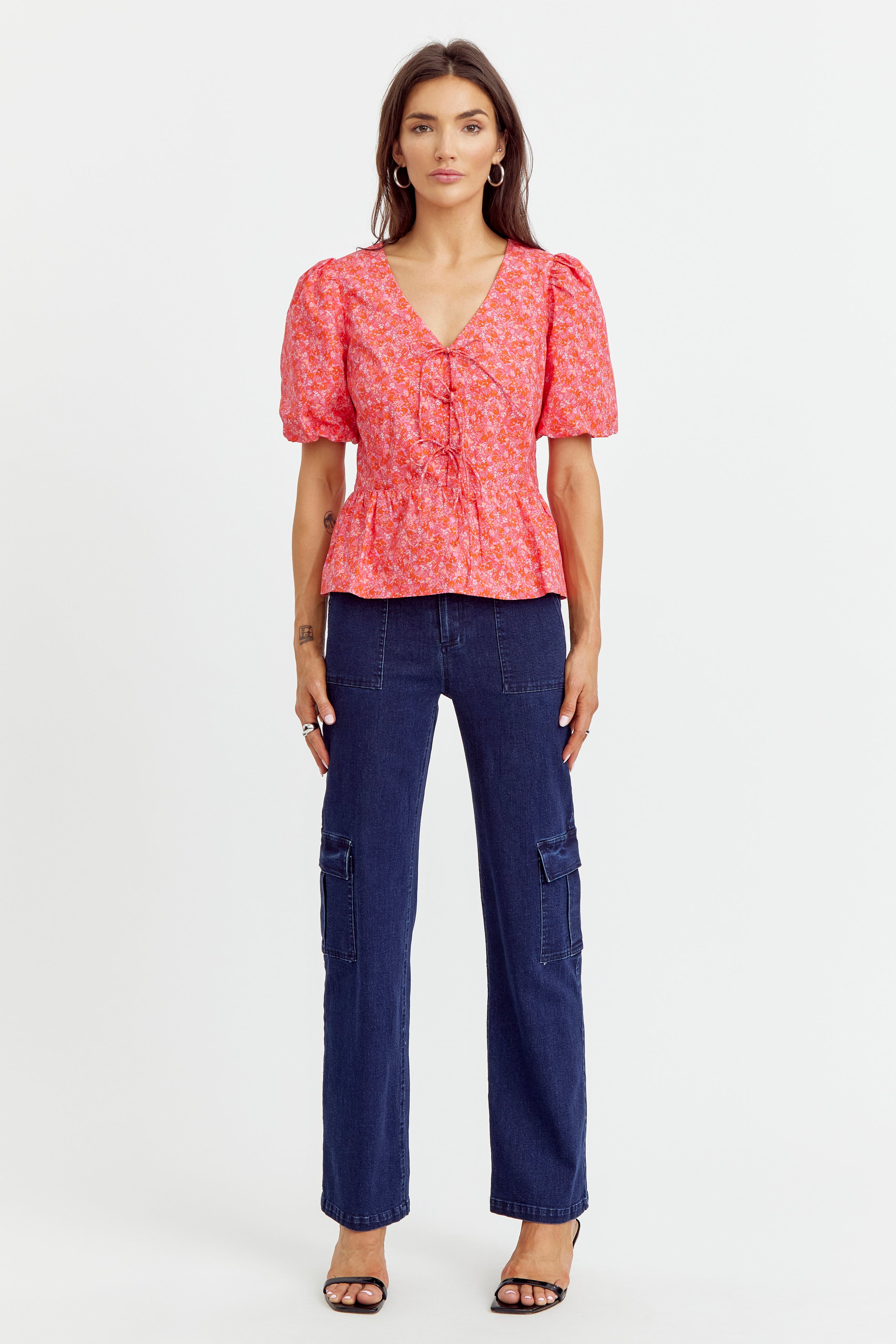 Betty Poplin Puff Sleeve Top