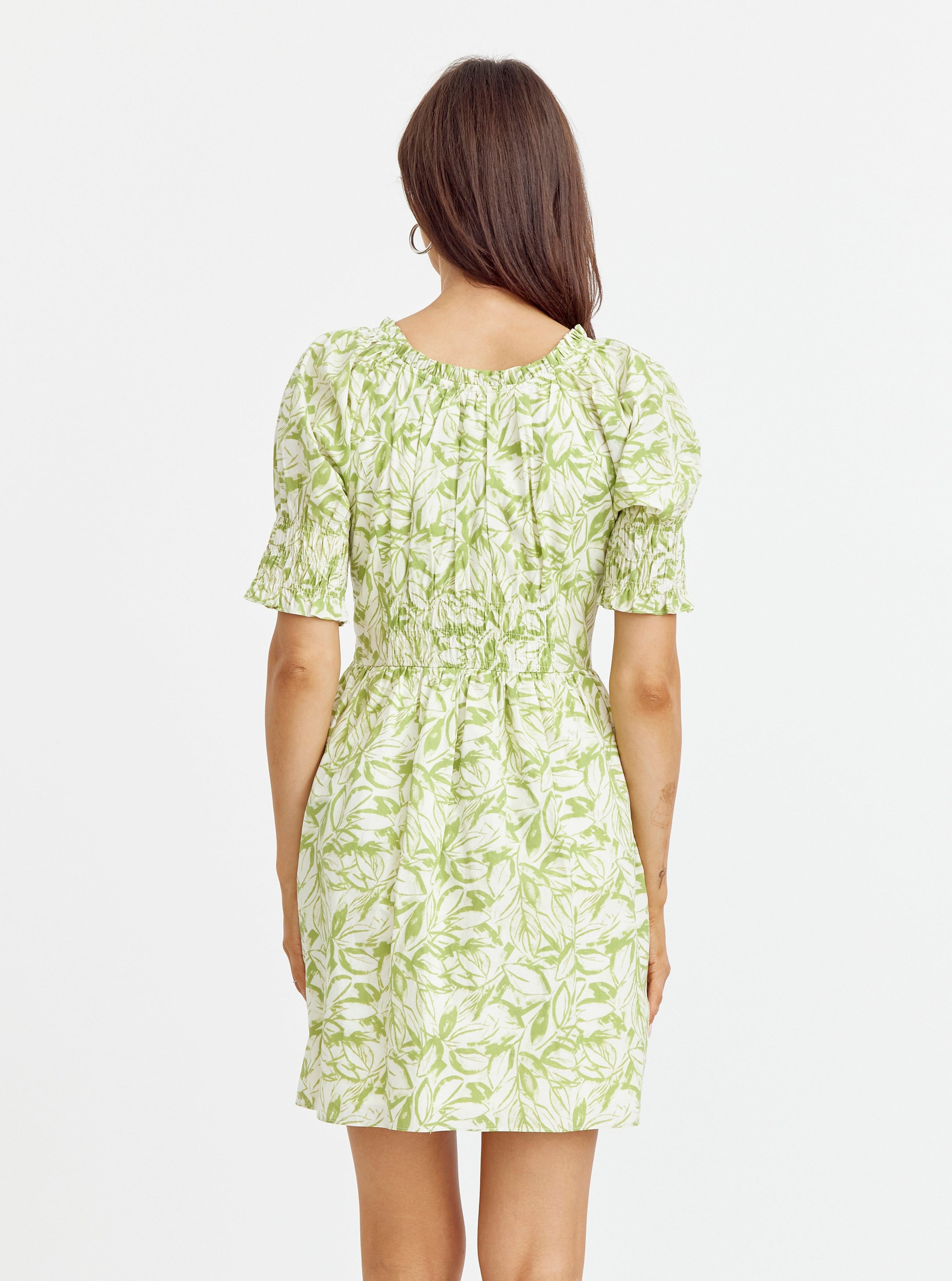 Rendy Puff Sleeve Dress