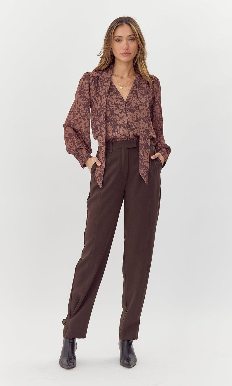 Andie High Waist Barrel Leg Trousers