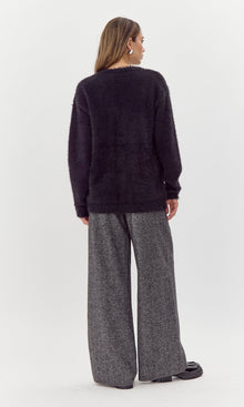 Mavis Jeweled Bow Embellished Knit Sweater Cardigan