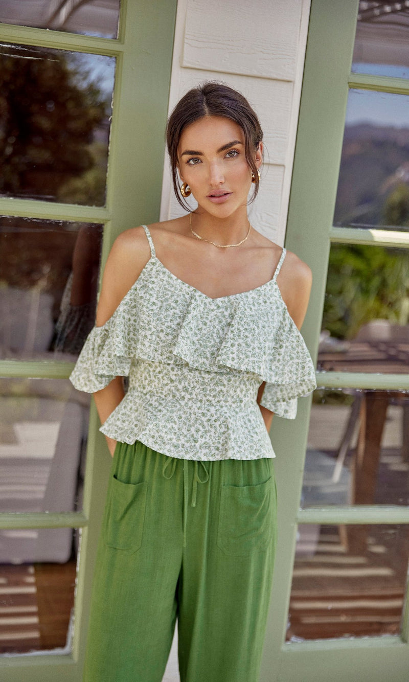 Pia Off Shoulder Flutter Top