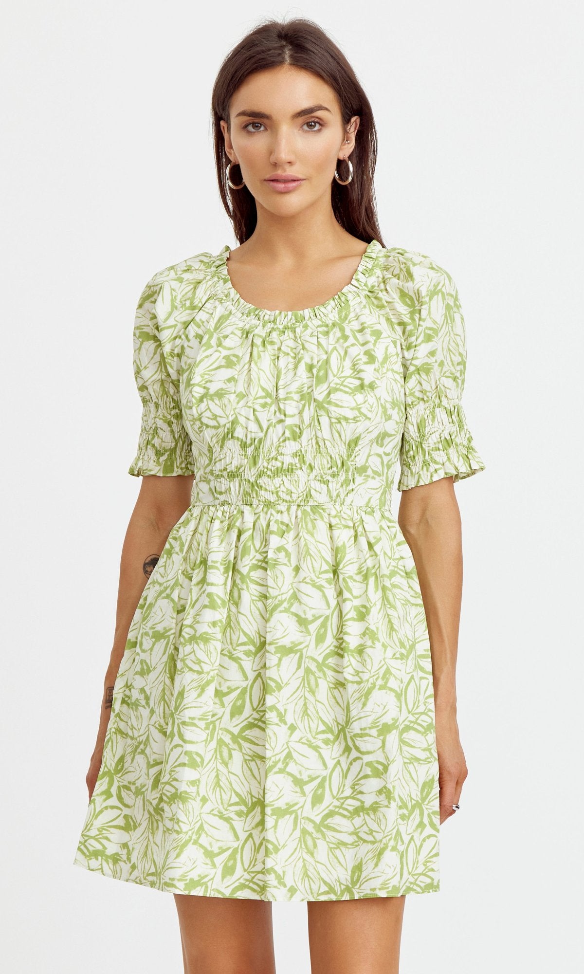 Rendy Puff Sleeve Dress