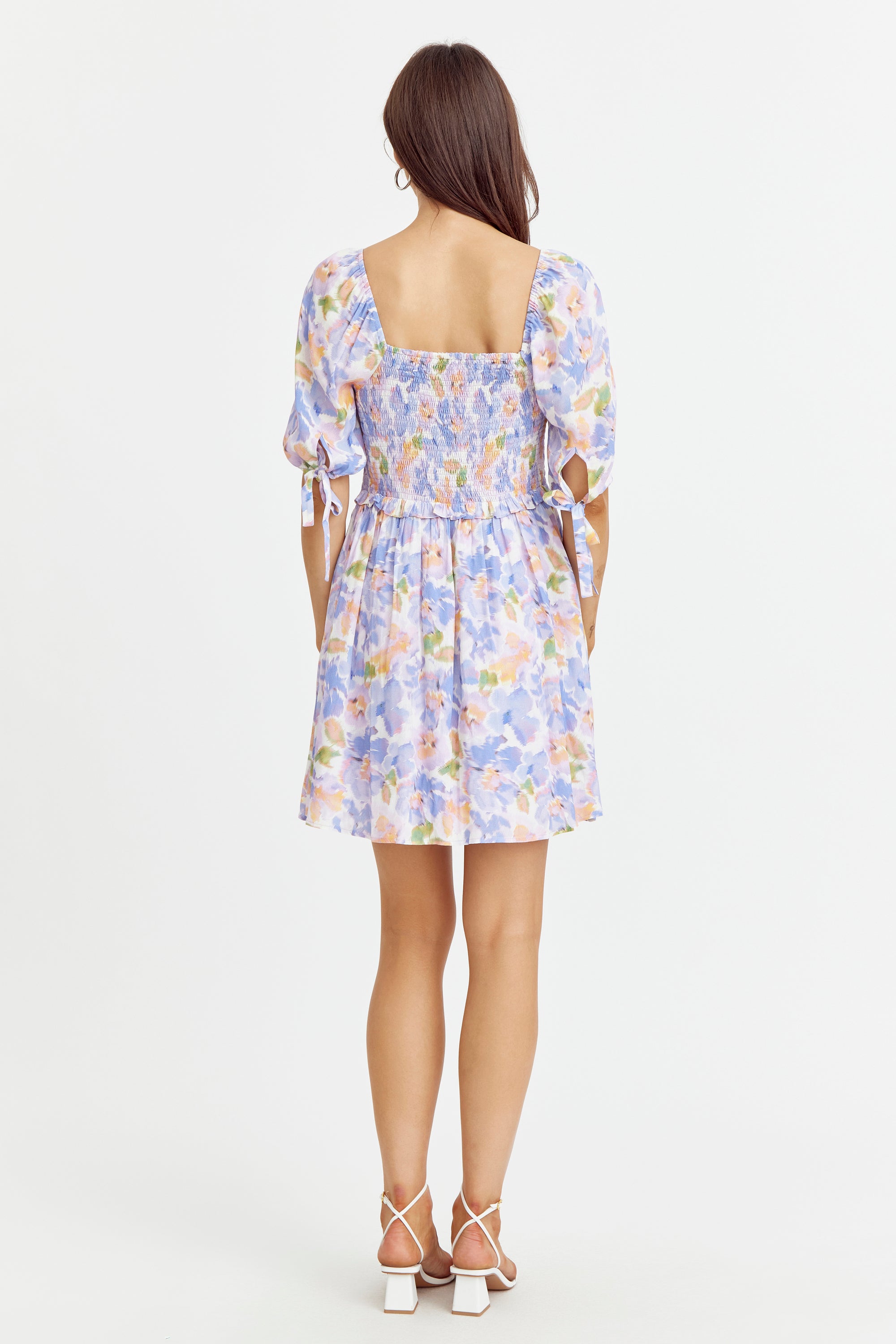 Ritali Floral Smocked Mini Dress