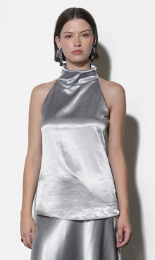 Addison Cowl Funnel Neck Halter Top G259T7309