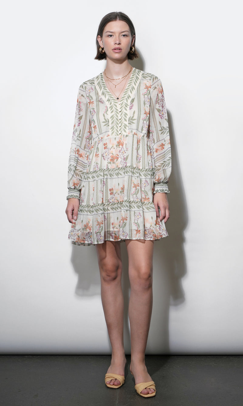 Alexis Deep V Tiered Pullover Dress G2512D6727