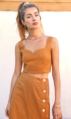 Blake Sweetheart Neck Cropped Top G235T6779