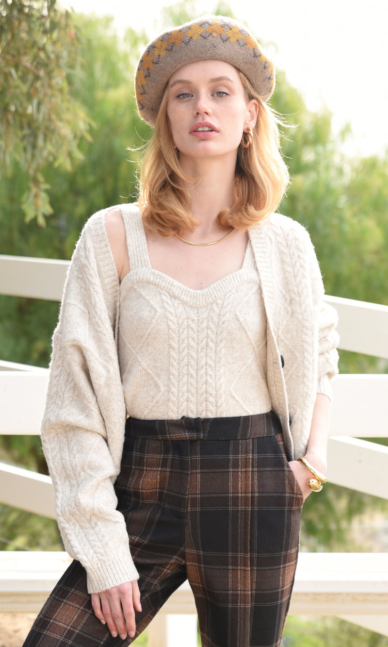 Lorena Cable Knit Cardigan