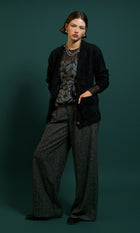 Mavis Jeweled Bow Embellished Knit Sweater Cardigan