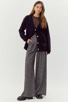 Mavis Jeweled Bow Embellished Knit Sweater Cardigan