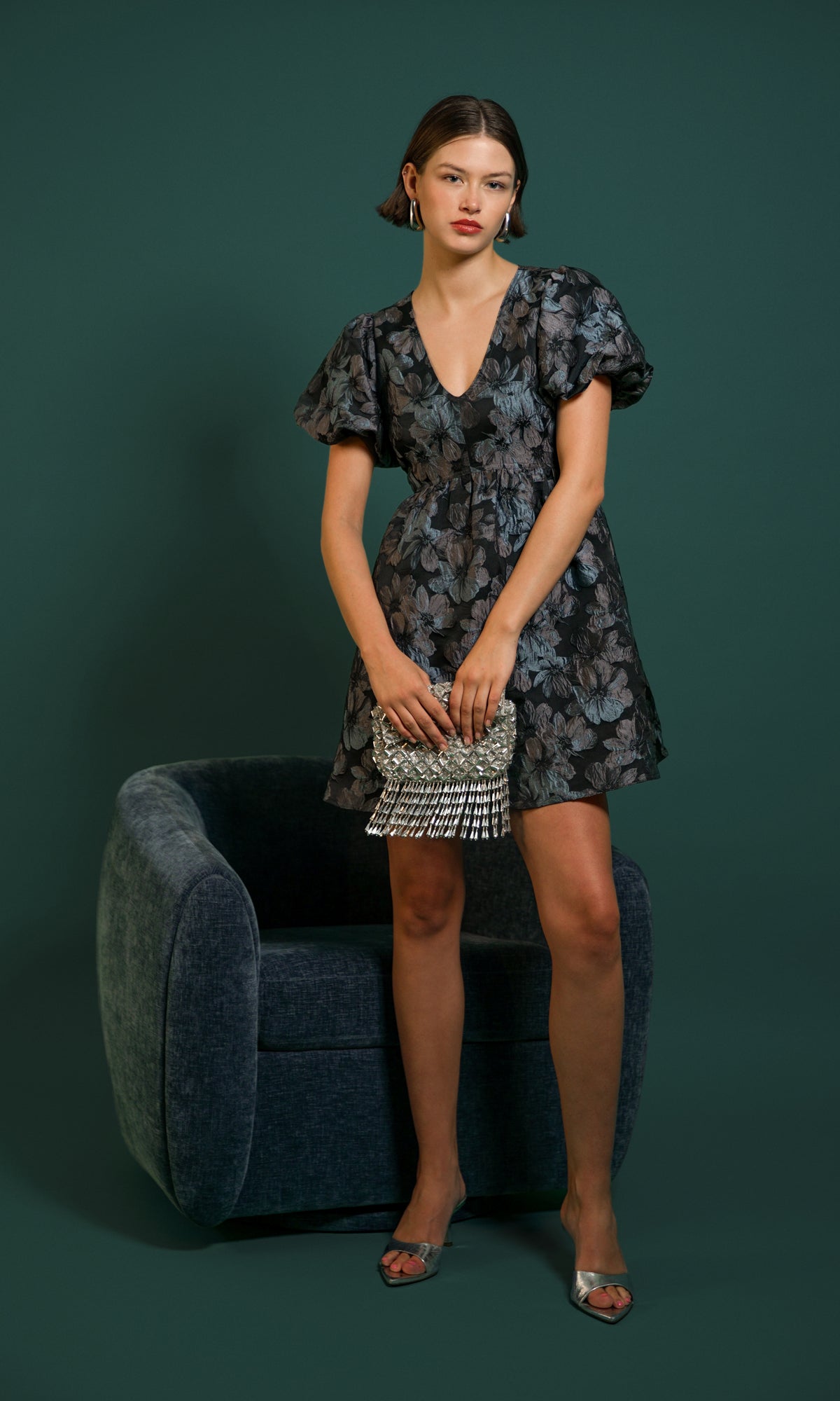 Briella Jacquard Mini Dress