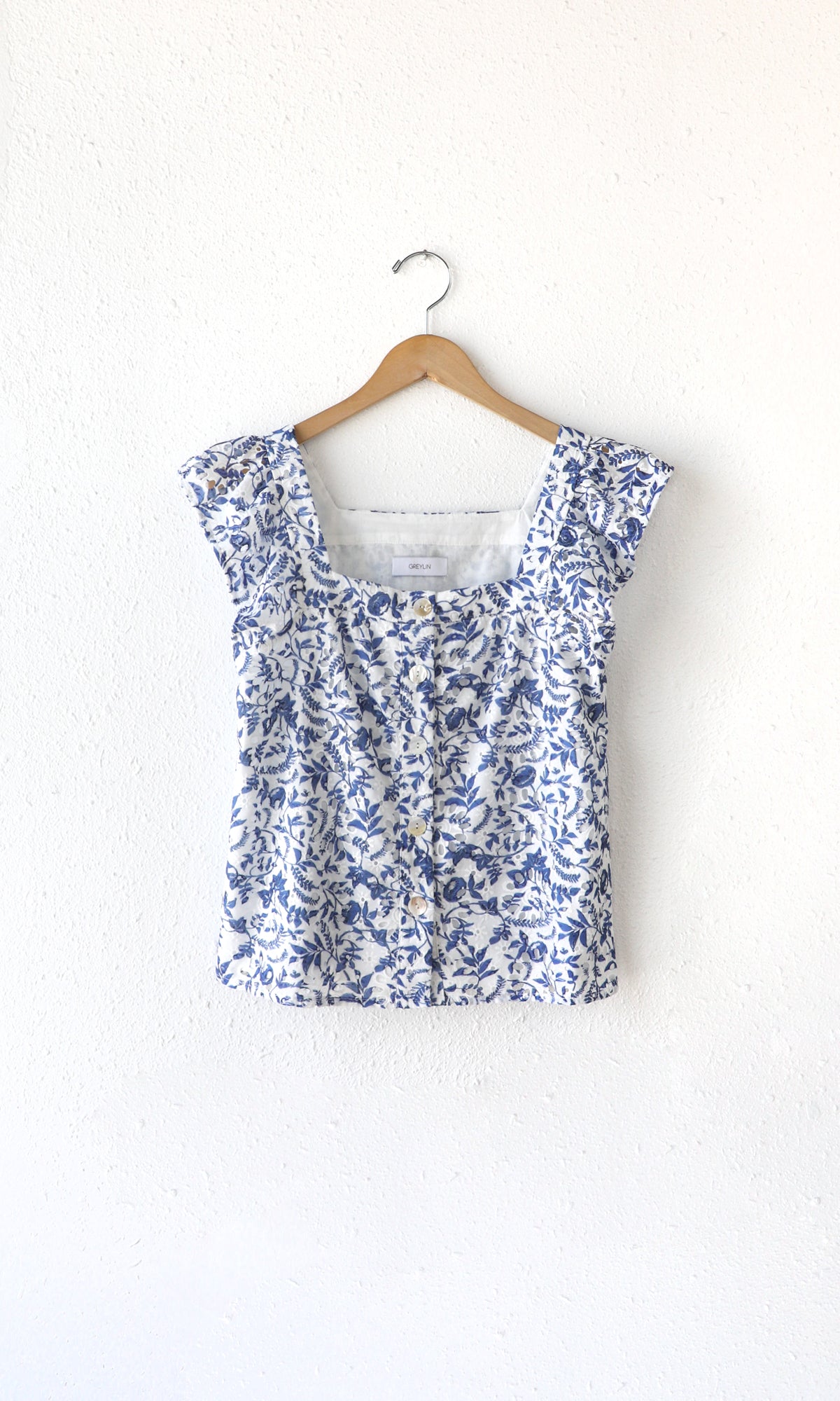 Bailey Eyelet Printed Top