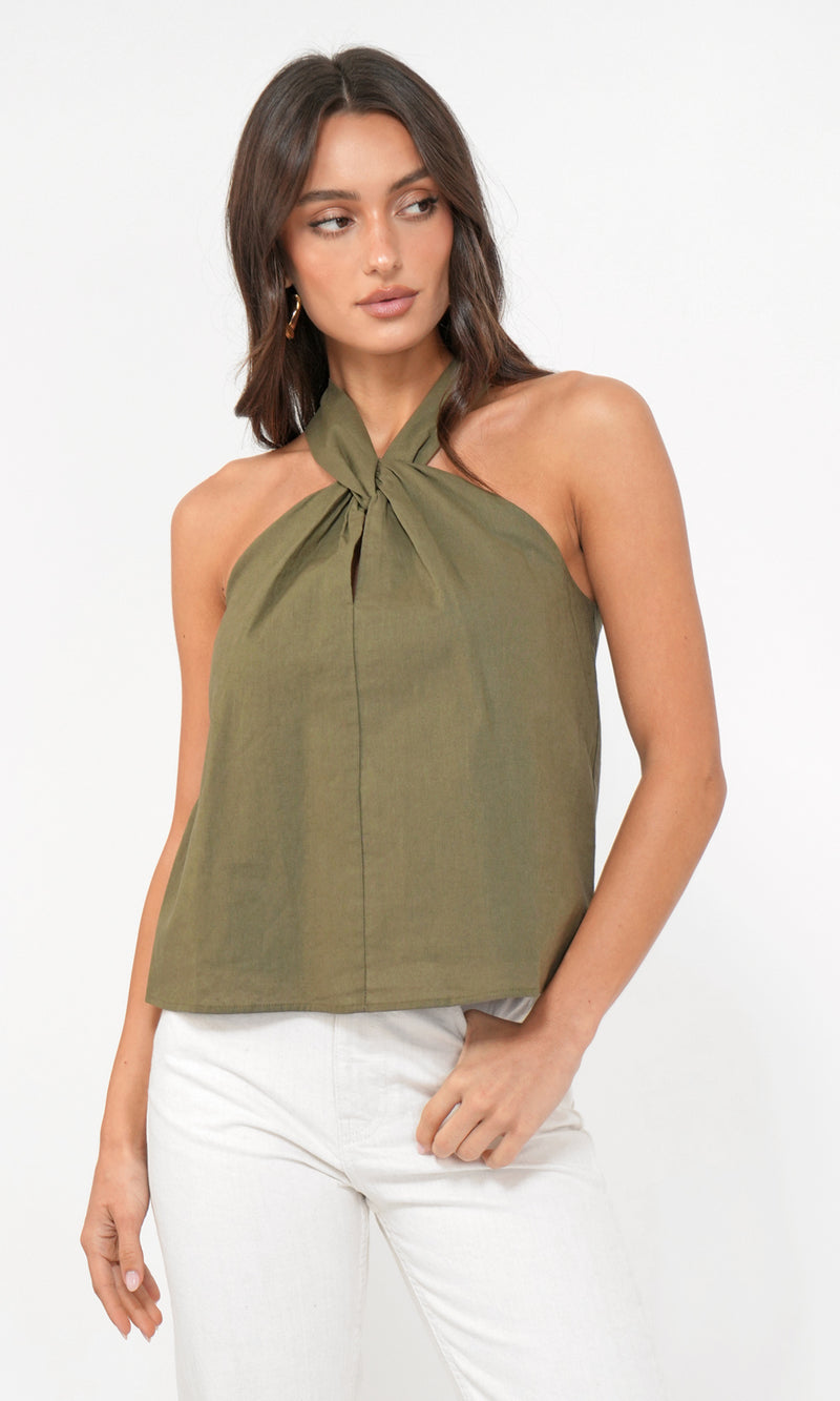 Lucinda Linen Halter Top
