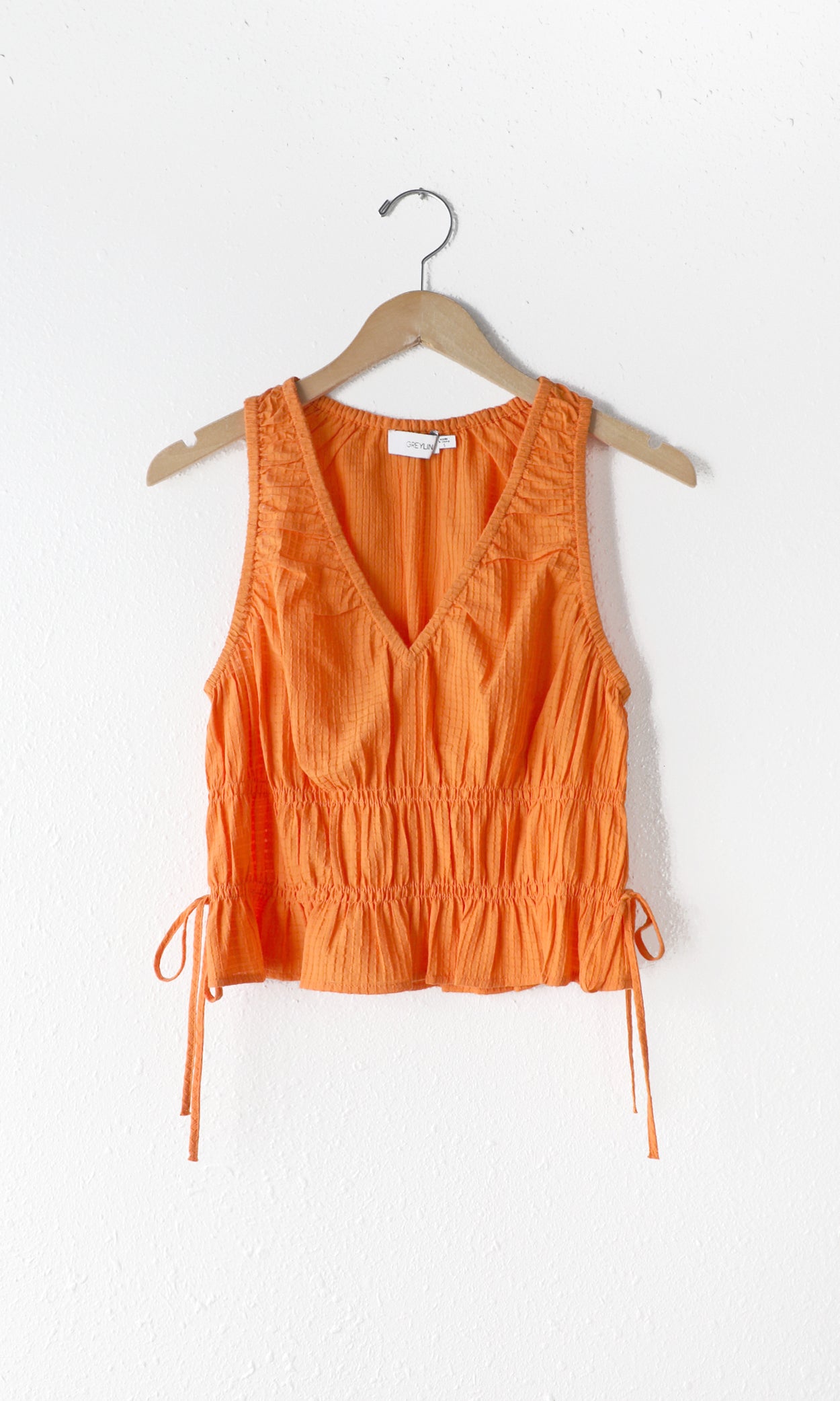 Whitney Textured Ruched Top