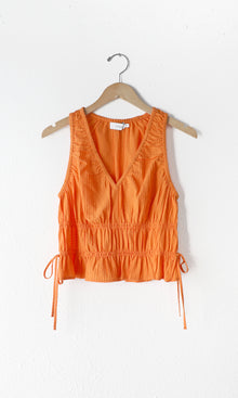 Whitney Textured Ruched Top