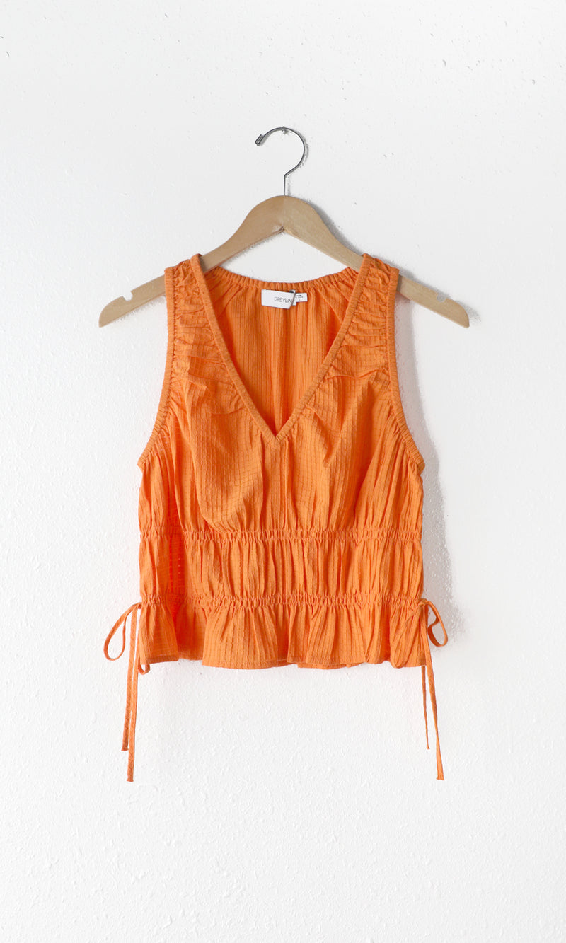 Whitney Textured Ruched Top