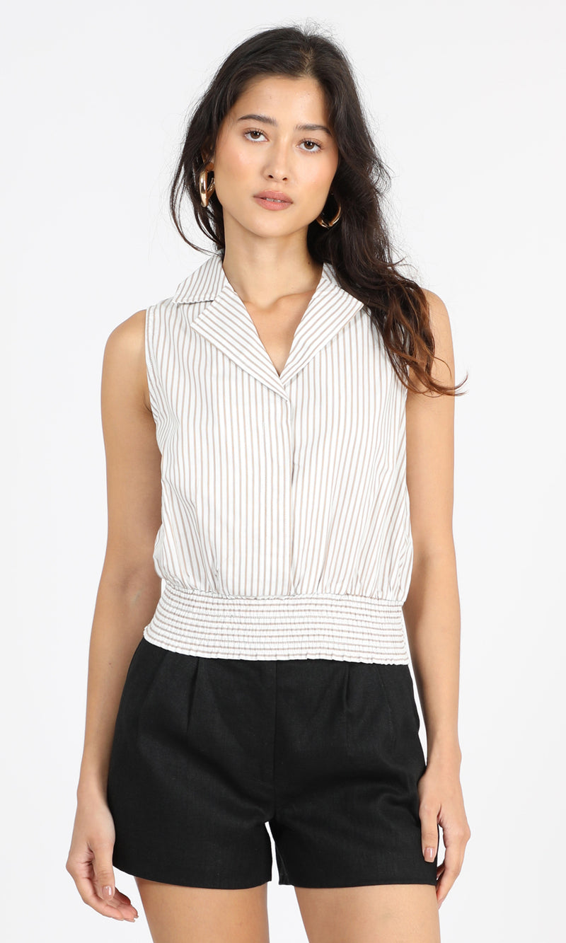 Eleanor Sleeveless Shirt Top