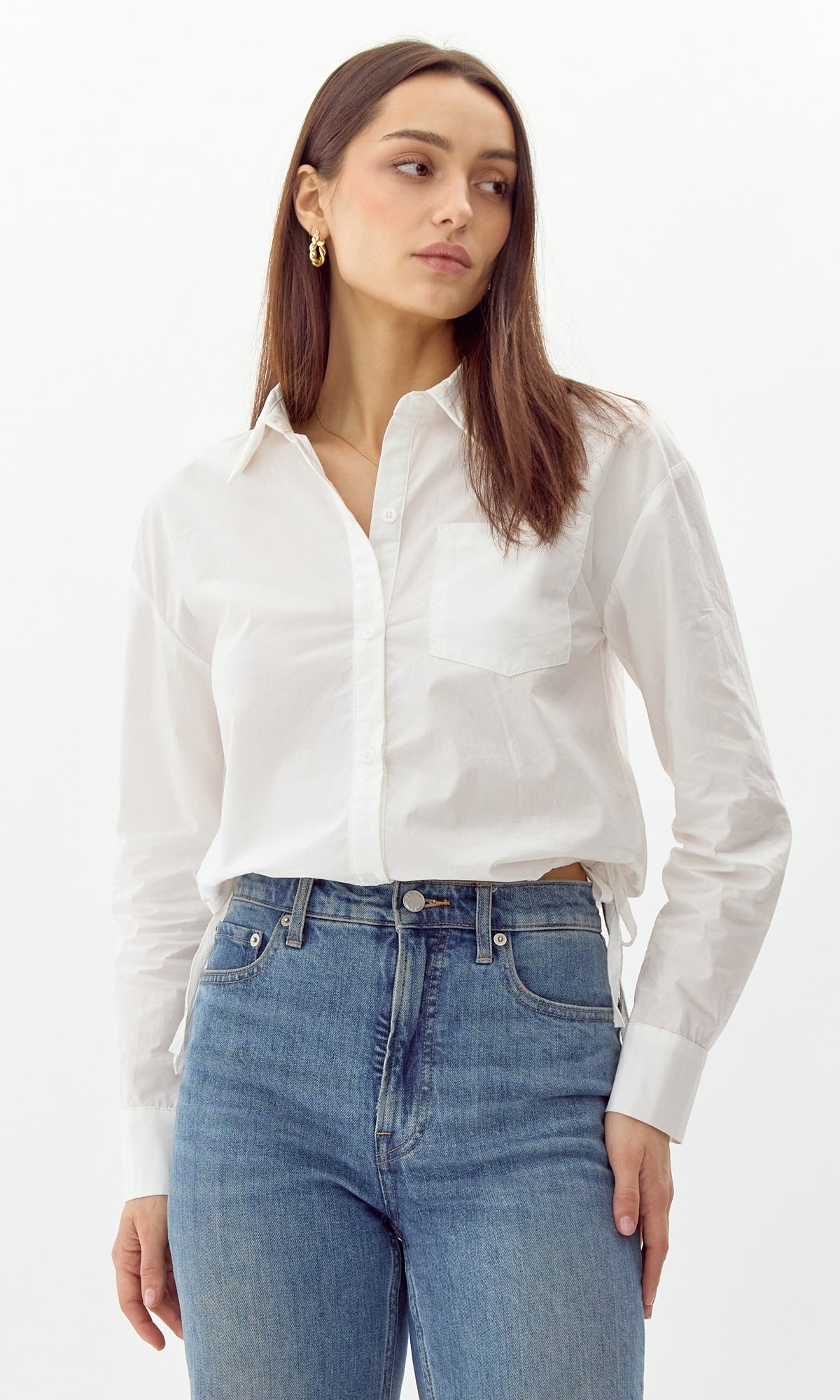 Eslee Poplin Drawstring Top