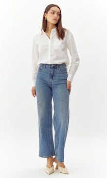 Eslee Poplin Drawstring Top