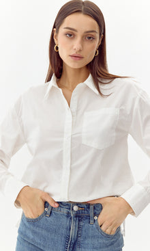 Eslee Poplin Drawstring Top