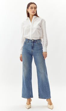 Eslee Poplin Drawstring Top