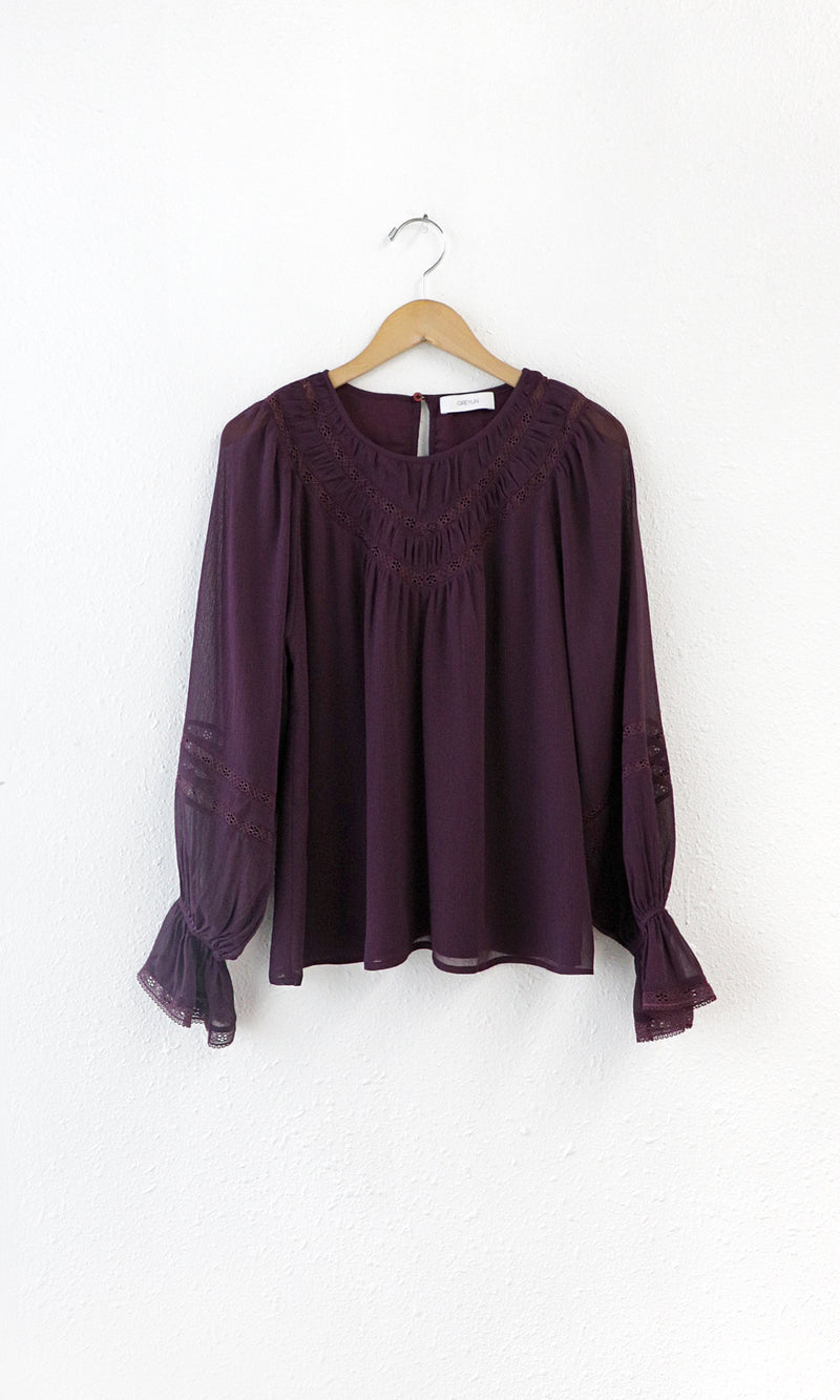 Yuri Lace Insert Blouse