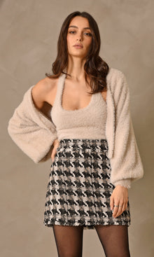 Lina Fuzzy Knit Cardigan