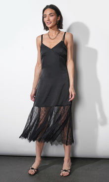 Freya Slip Dress W/ Sheer Godet Skirt