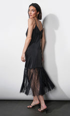 Freya Slip Dress W/ Sheer Godet Skirt