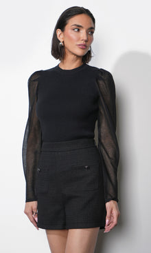 Honey Sheer Sleeve Sweater Top