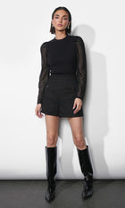 Honey Sheer Sleeve Sweater Top