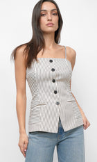 Sandi Button Front Top