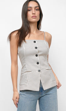 Sandi Button Front Top