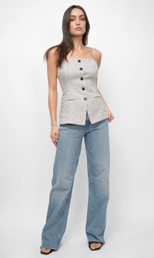 Sandi Button Front Top