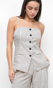 Sandi Button Front Top