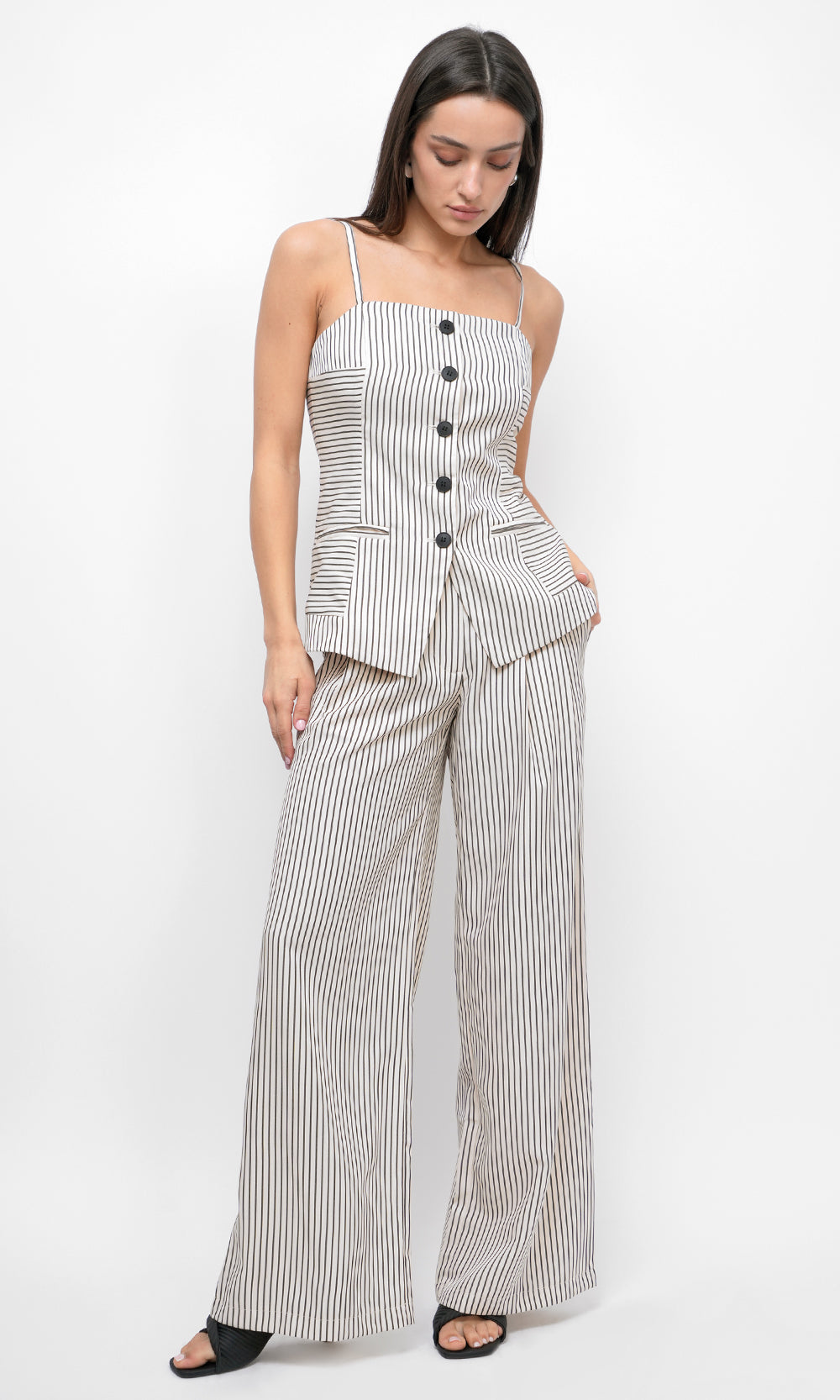 Sandi Button Front Top