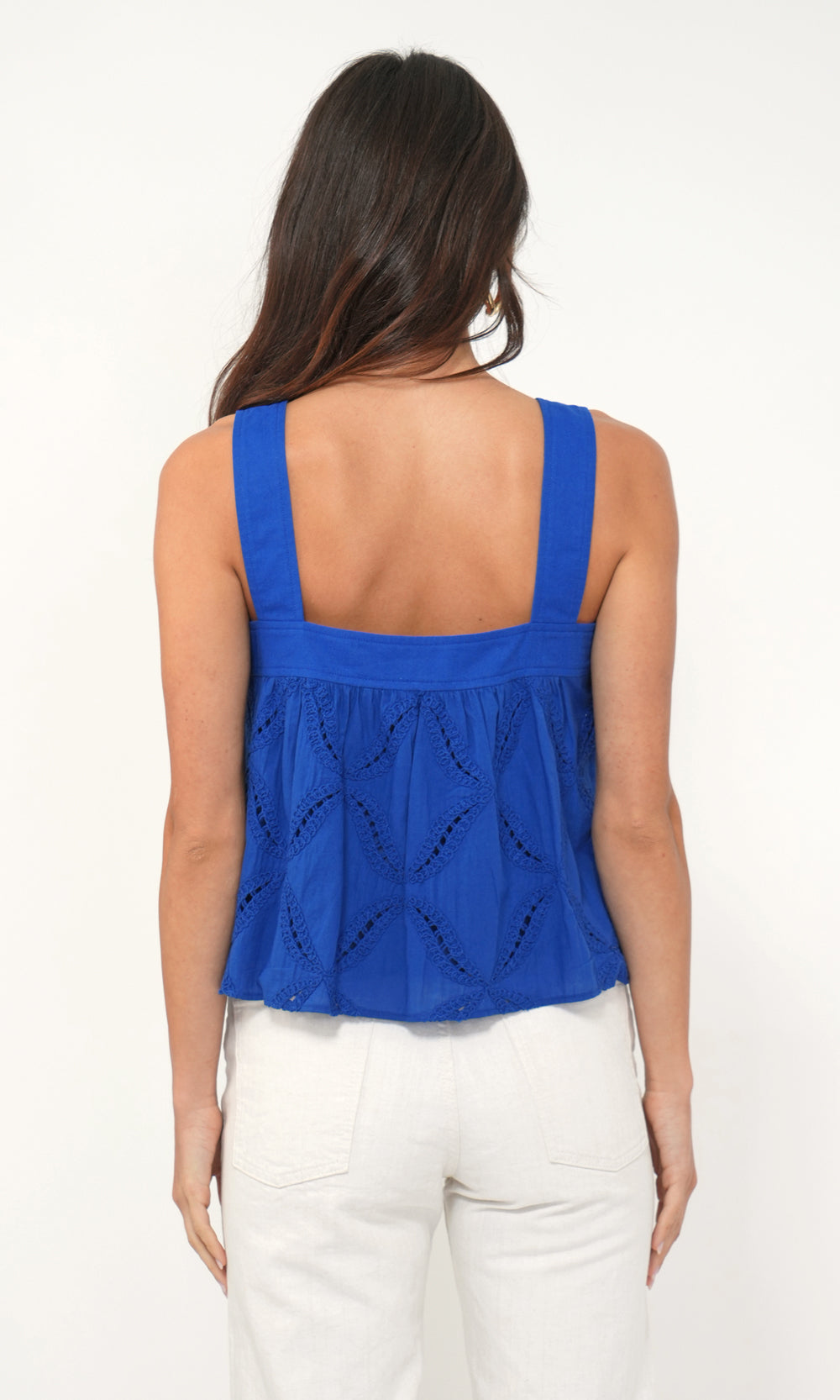 Trina Embroidered Double Tie Front Top