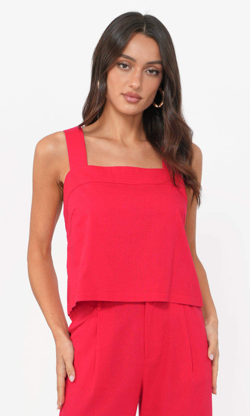 Kyla Linen Blend Cropped Top