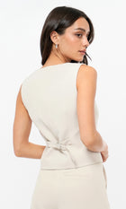 Julia Button Front Vest Top