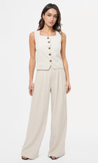 Julia Button Front Vest Top