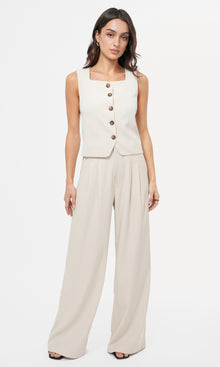 Julia Button Front Vest Top