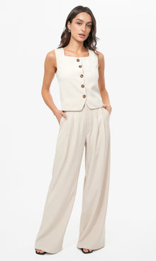 Julia Button Front Vest Top