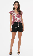 Trixxie Flutter Sleeve Blouse