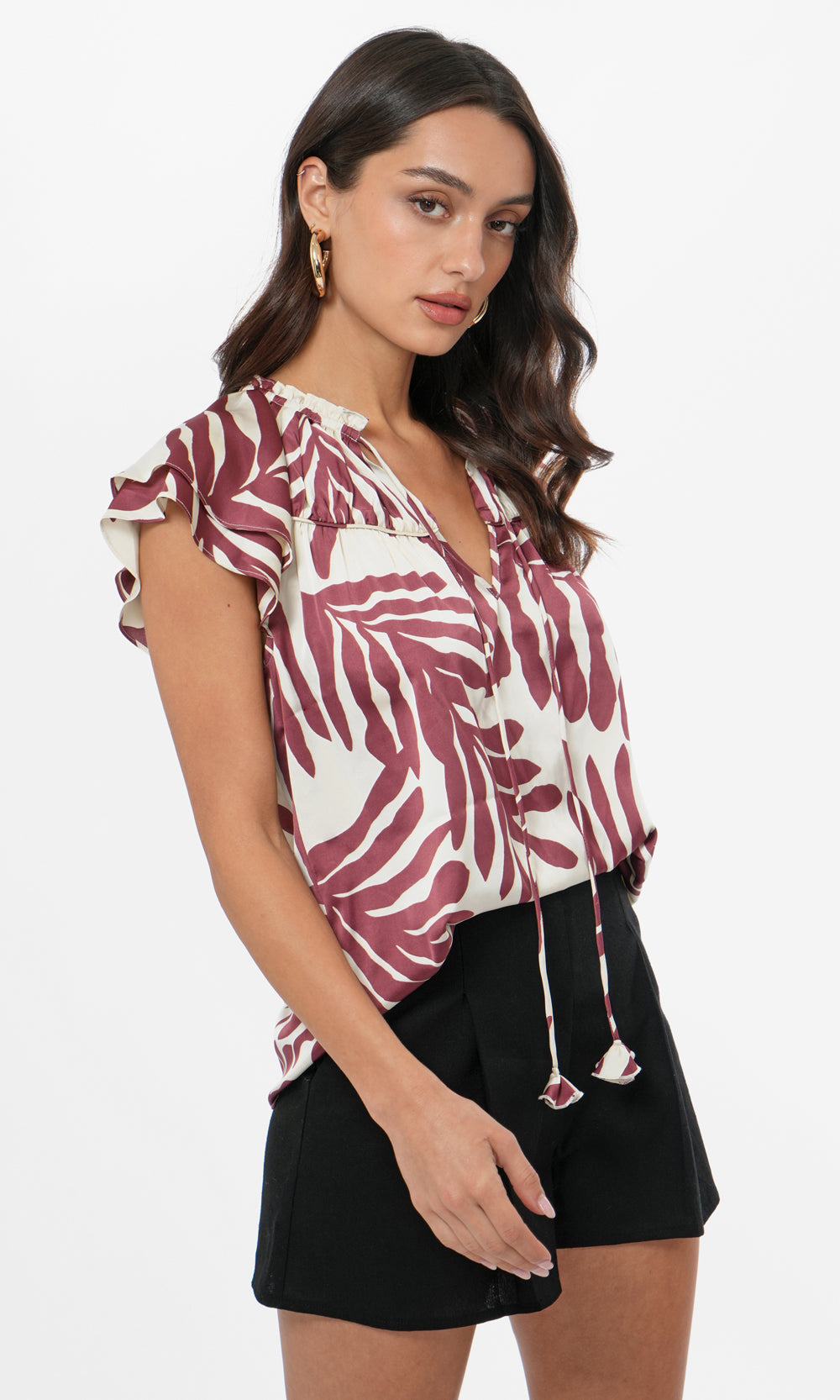 Trixxie Flutter Sleeve Blouse