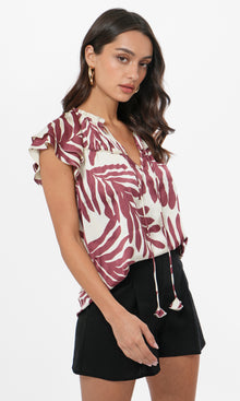 Trixxie Flutter Sleeve Blouse