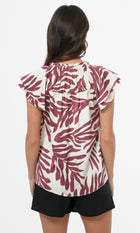 Trixxie Flutter Sleeve Blouse