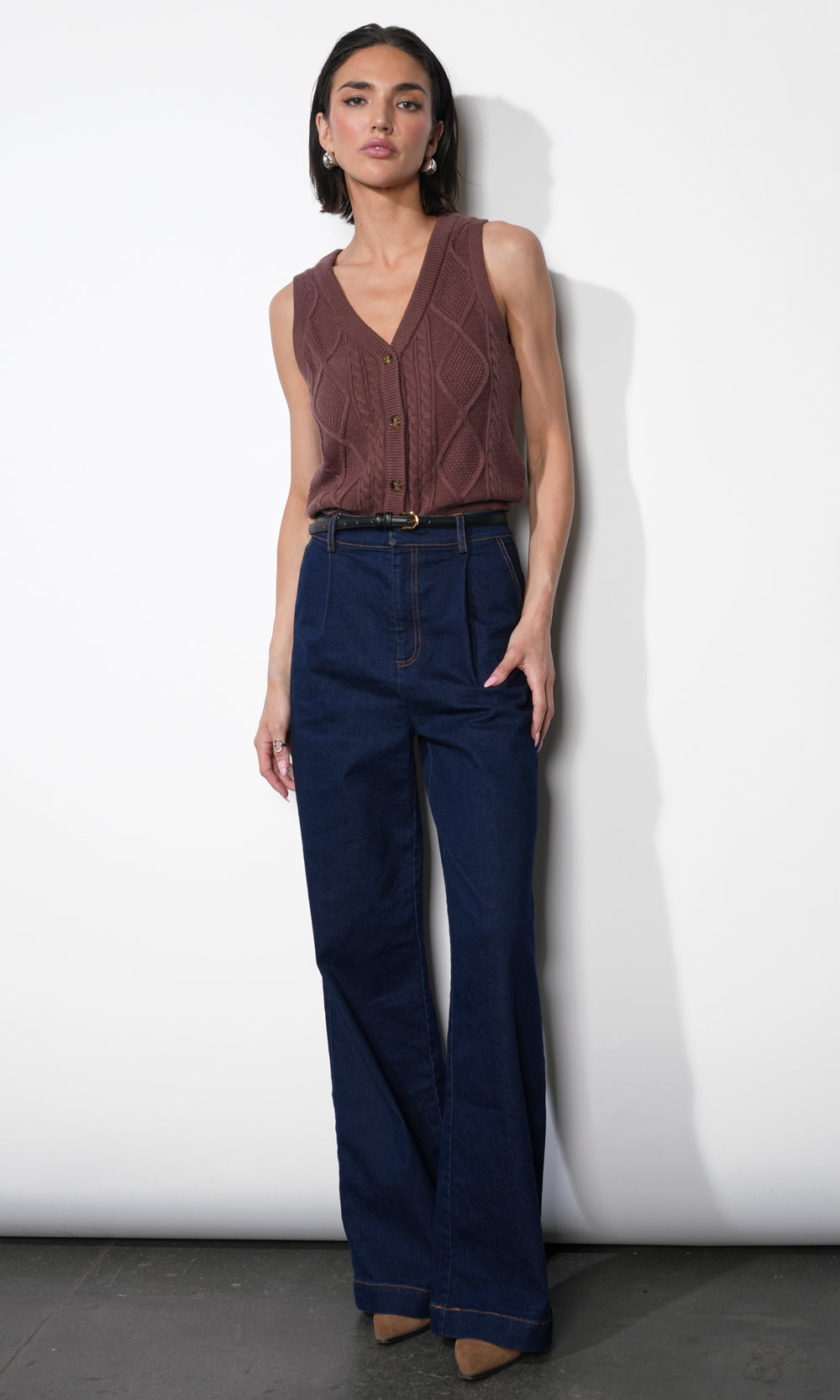 Thomas Cable Knit Vest