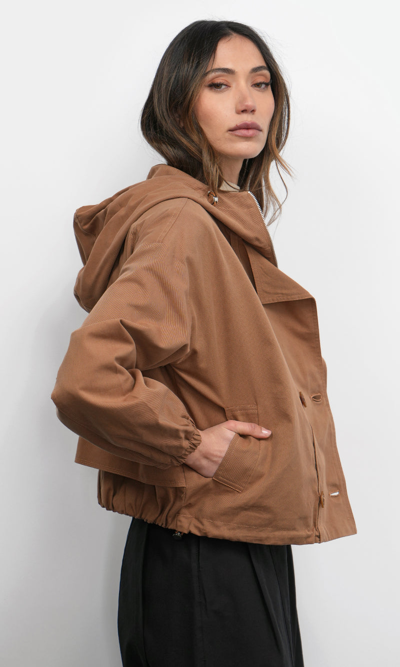 Felix Funnel Neck Hoodie Twill Jacket