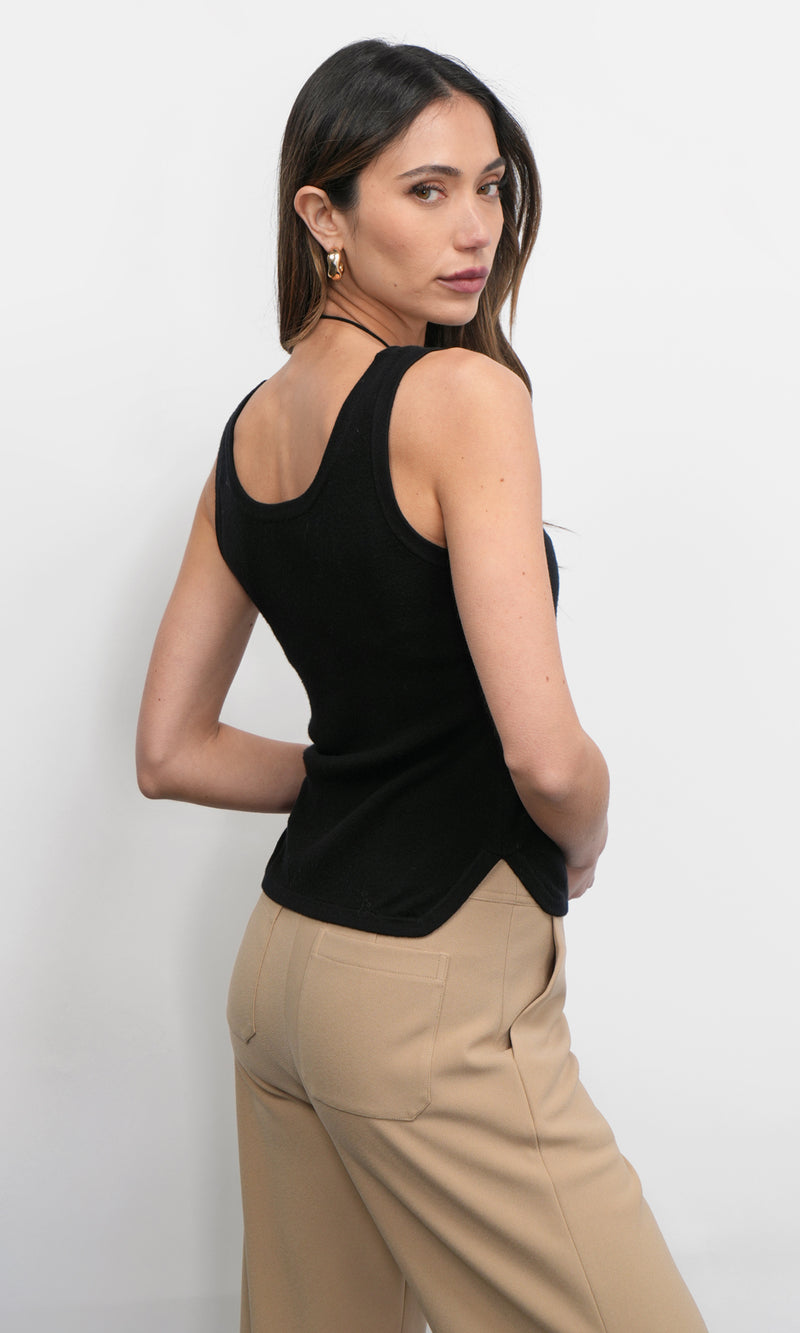 Ezra Side Slit Knit Tank