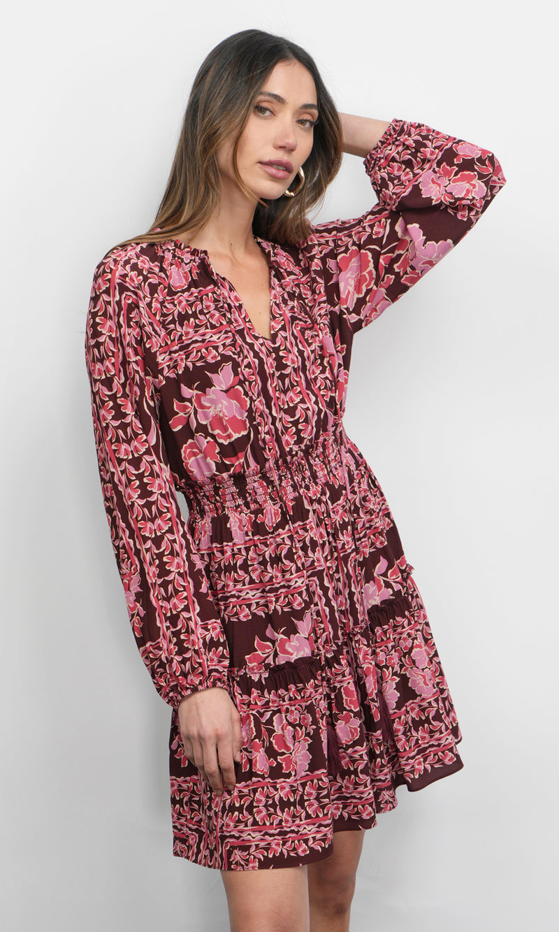 Ringo Long Sleeve Smocked Mini Dress