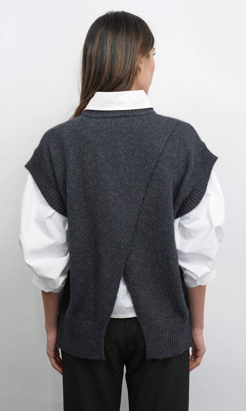 Jamie Oversized Open Back Vest